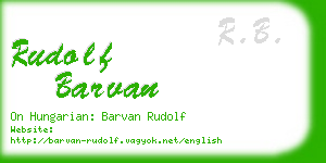 rudolf barvan business card